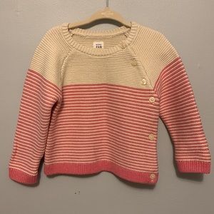 Darling, pink and cream baby GAP sweater 18-24months NWT
